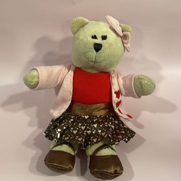 Starbucks Coffee Company Bearista Bears 2011 in Pink and Brown w Heart Details - Picture 5 of 8